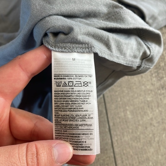 GAP Size Large Everyday Soft Grey Long-Sleeve Shirt New With Tags - Picture 5 of 6